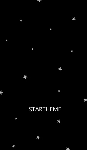 [LINE着せ替え] ブラックとホワイト.星.シンプルの画像1