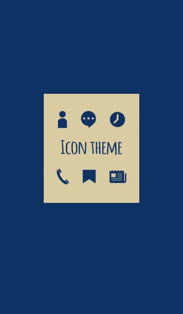 [LINE着せ替え] ベージュ＆ネイビー / アイコンの画像1