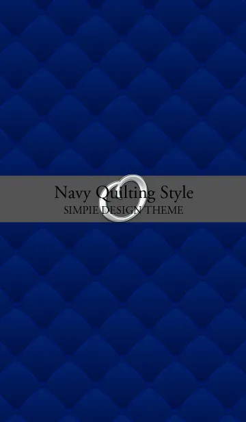 [LINE着せ替え] Navy Quilting Style『O』の画像1