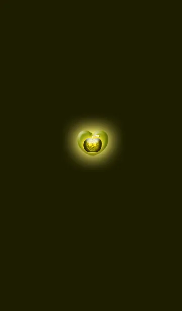 [LINE着せ替え] イエローアップルハートスカルの画像1