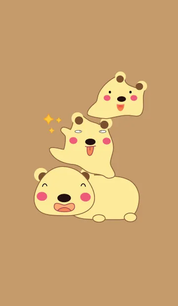 [LINE着せ替え] Cute bear theme (JP) v.9の画像1