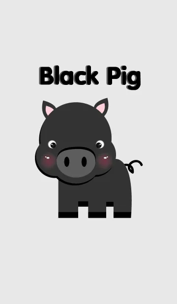 [LINE着せ替え] Cute Black Pig Theme(jp)の画像1