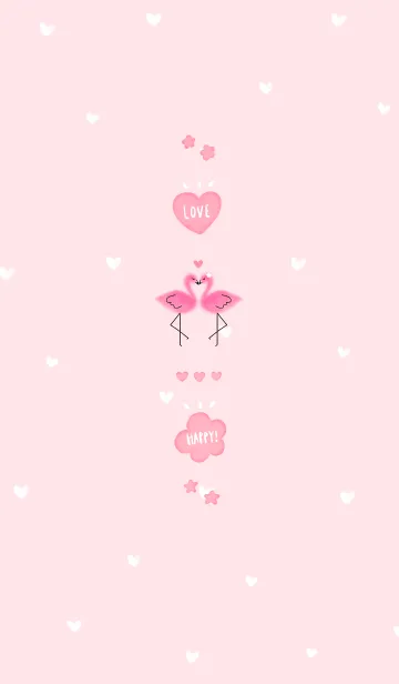 [LINE着せ替え] 恋するフラミンゴ・ピンクの画像1