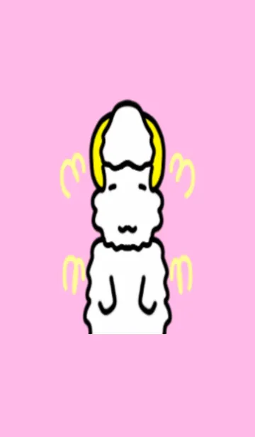[LINE着せ替え] かわいい白い羊の画像1