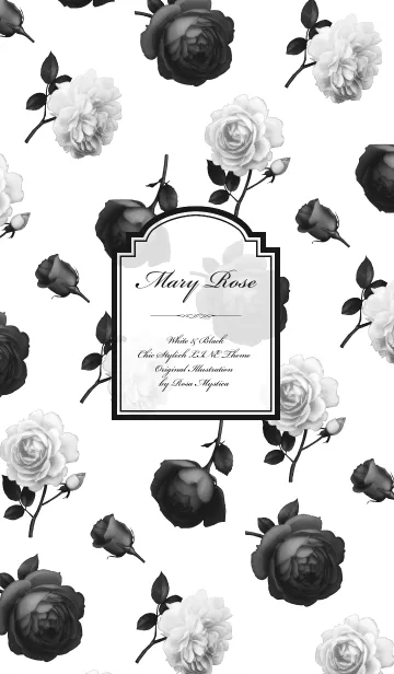 [LINE着せ替え] Mary Rose - White ＆ Blackの画像1