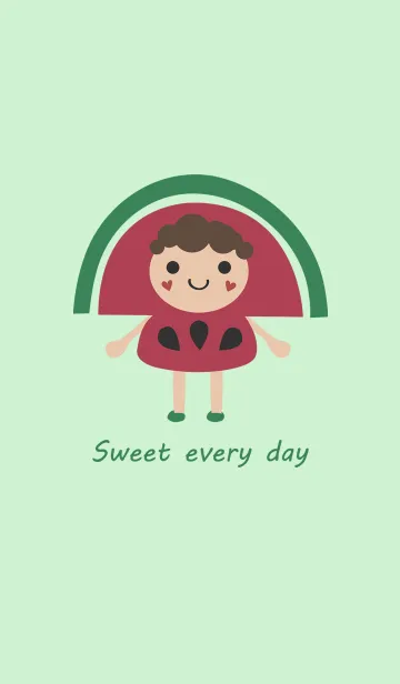 [LINE着せ替え] かわいいスイカの画像1