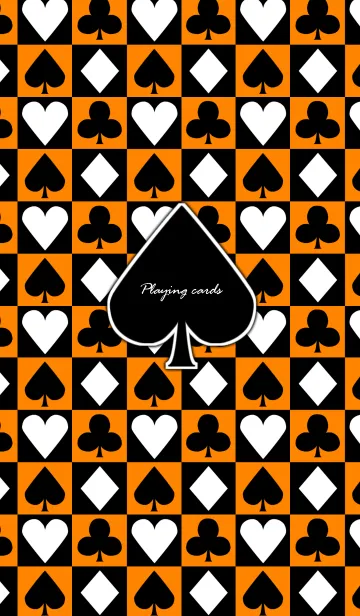 [LINE着せ替え] トランプ・タイル -Orange-の画像1