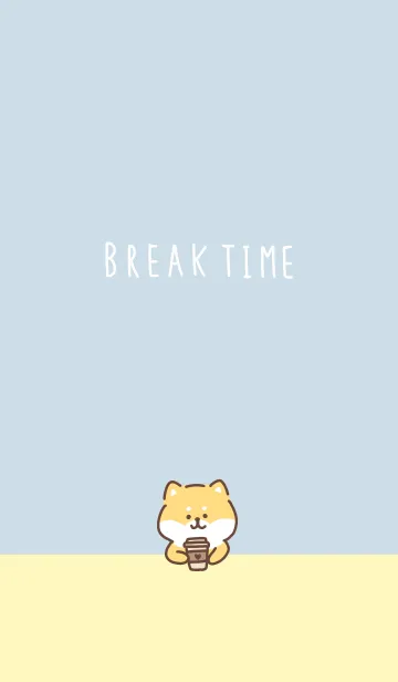 [LINE着せ替え] BREAK TIME 柴犬 2の画像1