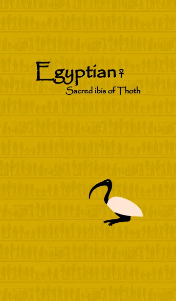 [LINE着せ替え] エジプト - トトの使い + 黄＆黒の画像1