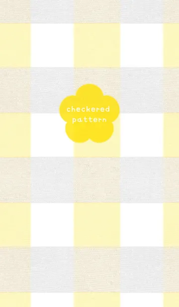 [LINE着せ替え] チェック*イエロー＆グレーの画像1