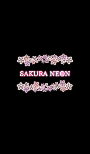 [LINE着せ替え] シンプルなネオンの桜 3の画像1