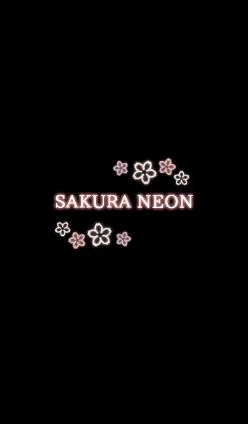 [LINE着せ替え] シンプルなネオンの桜 4の画像1