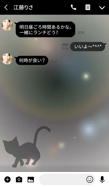 [LINE着せ替え] Cat and Moonlightの画像3