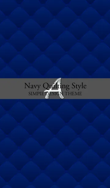 [LINE着せ替え] Navy Quilting Style『A』の画像1