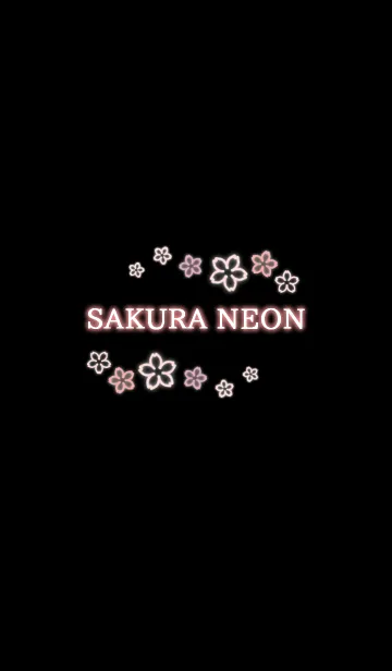 [LINE着せ替え] シンプルなネオンの桜 5の画像1
