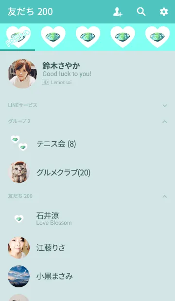 [LINE着せ替え] 美しいライトブルーダイヤの画像2