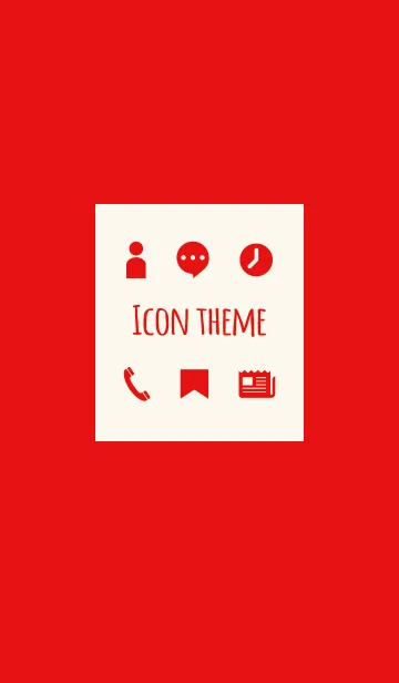 [LINE着せ替え] ベージュ＆レッド 2 / アイコンの画像1