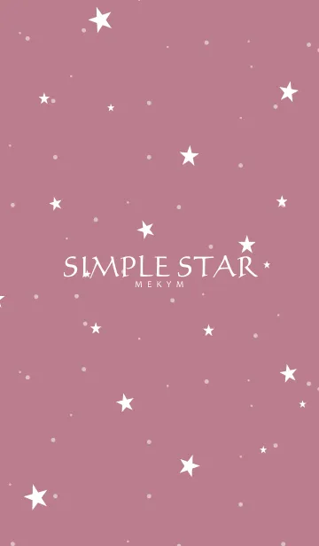 [LINE着せ替え] SIMPLE STAR -DUSKY PINK-の画像1