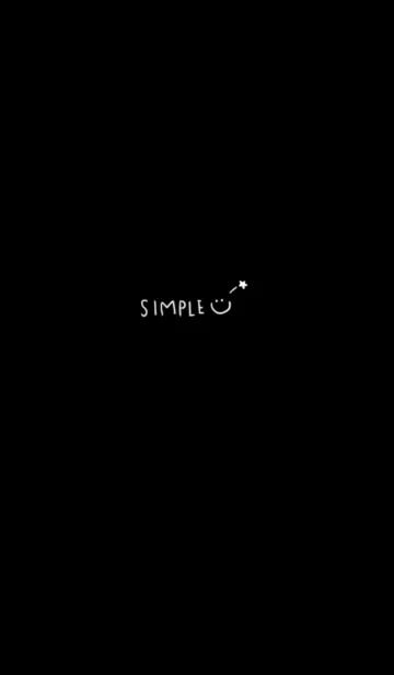 [LINE着せ替え] シンプルが好き！黒と星・にこちゃんの画像1