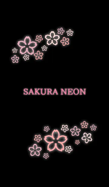 [LINE着せ替え] シンプルなネオンの桜 1の画像1