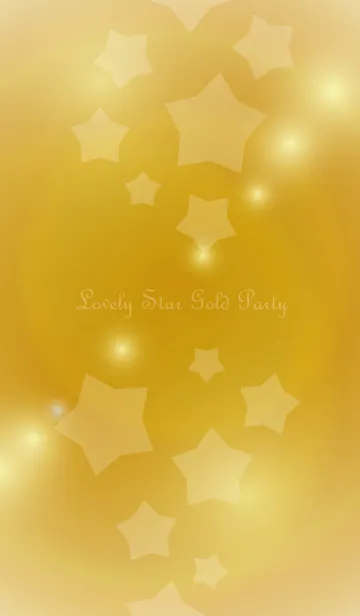 [LINE着せ替え] Lovely Star Gold Partyの画像1