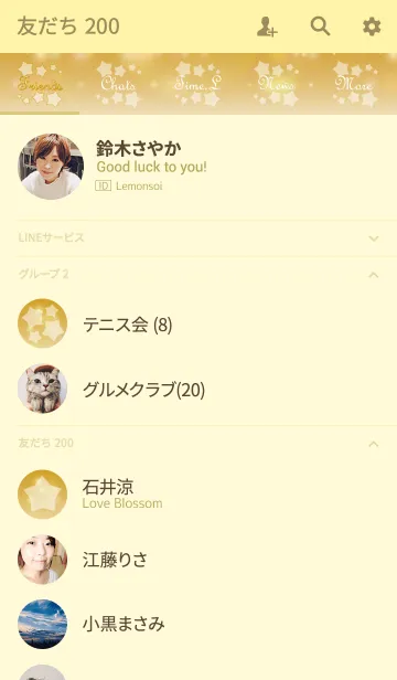 [LINE着せ替え] Lovely Star Gold Partyの画像2