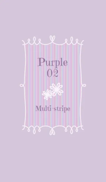 [LINE着せ替え] マルチストライプ/パープル02rの画像1