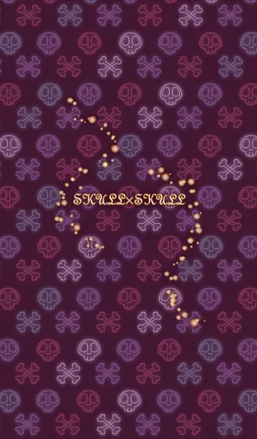 [LINE着せ替え] SKULL×SKULL -Purple-の画像1