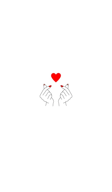 Finger heart English theme.の着せ替えメイン画像