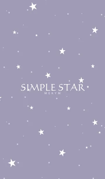 [LINE着せ替え] SIMPLE STAR -DUSKY PURPLE-の画像1