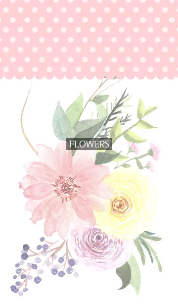 [LINE着せ替え] water color flowers_451の画像1