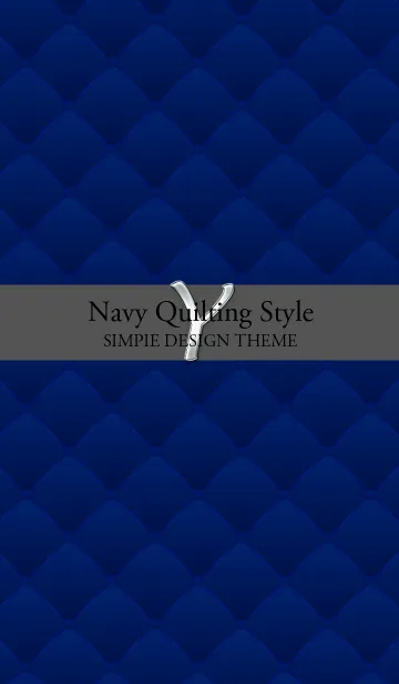 [LINE着せ替え] Navy Quilting Style『Y』の画像1
