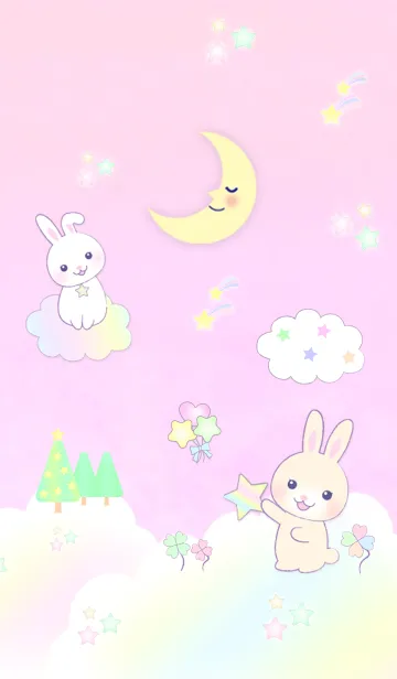 キラキラ星3 うさぎの着せ替えメイン画像