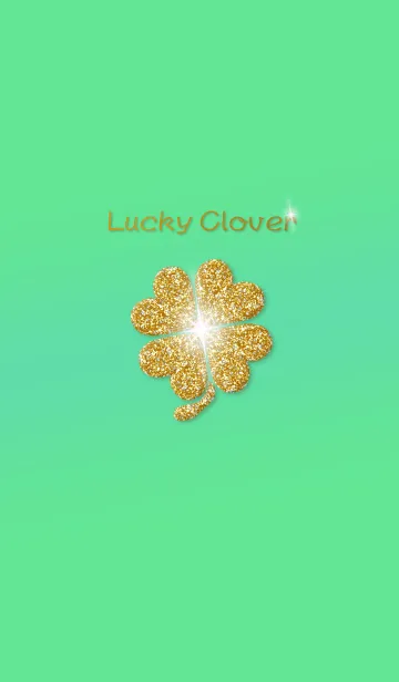 [LINE着せ替え] ラッキークローバー ～グリーン＆ゴールドの画像1