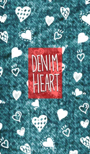 [LINE着せ替え] デニム＆ハートの画像1