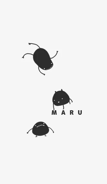 [LINE着せ替え] 黒まるの画像1