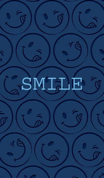 [LINE着せ替え] Smile Theme -Navy-の画像1