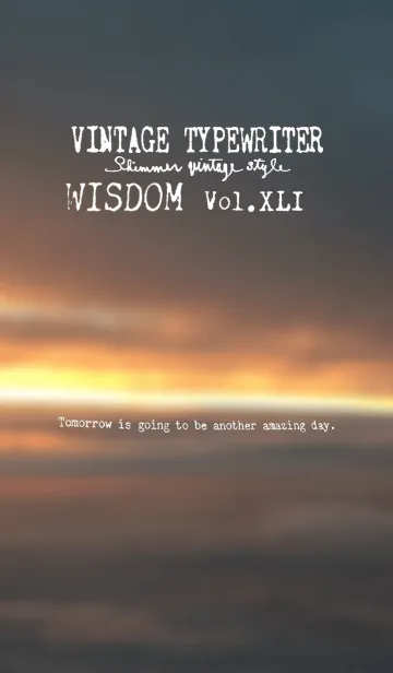 [LINE着せ替え] VINTAGE TYPEWRITER WISDOM Vol.XLIの画像1