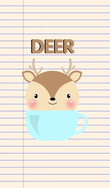 [LINE着せ替え] Simple Cute Deer Theme Vr.2(jp)の画像1
