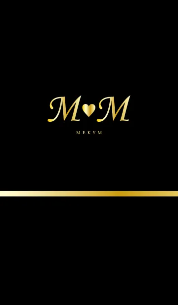 [LINE着せ替え] Initial M＆M -GOLD-の画像1