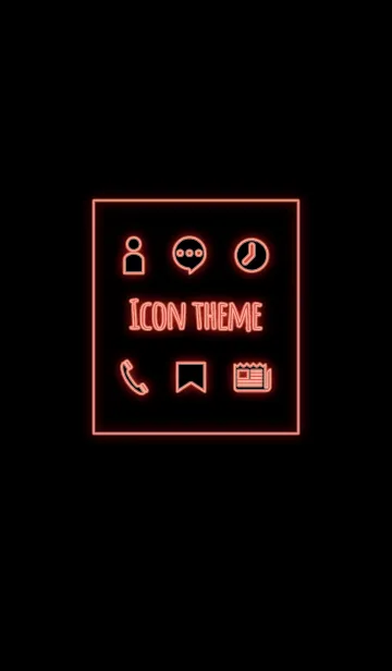 [LINE着せ替え] ネオン レッド / アイコンの画像1