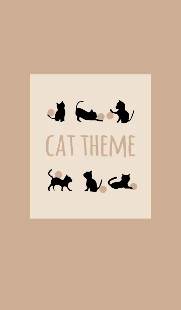 [LINE着せ替え] ベージュ 2 / キャットの画像1