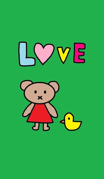 [LINE着せ替え] リロ グリーンの画像1