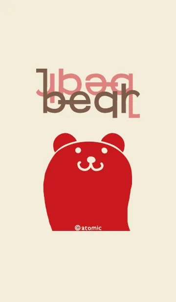 [LINE着せ替え] クマ [レッドベージュ] ラクガキ 120の画像1