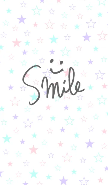 [LINE着せ替え] スマイル-カラフル星-の画像1