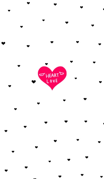 [LINE着せ替え] 黒とピンク。ハート。の画像1