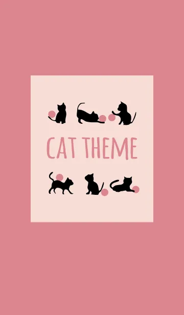 [LINE着せ替え] ピンク 2 / キャットの画像1