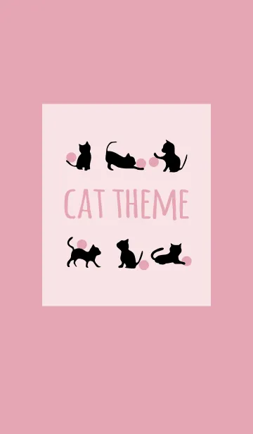 [LINE着せ替え] ピンク 4 / キャットの画像1