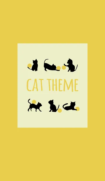 [LINE着せ替え] イエロー 1 / キャットの画像1