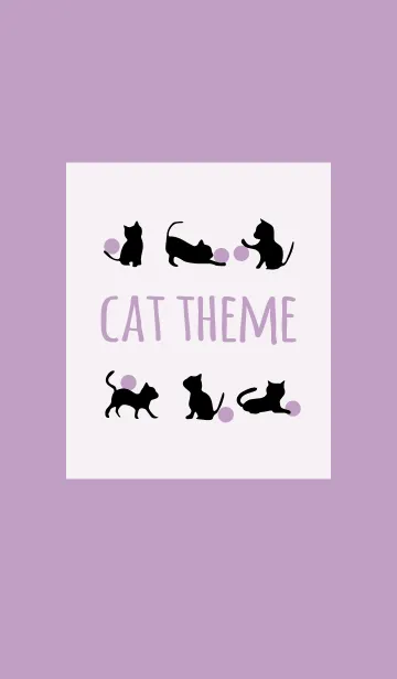 [LINE着せ替え] パープル 2 / キャットの画像1